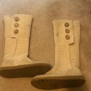 Cream UGG sweater boots size 7